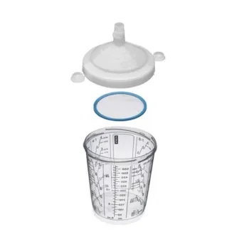 SATA RPS 0,6 l Einwegbecher Standard mit Deckel und Flachsieb 125 µ (50 St. Pack)